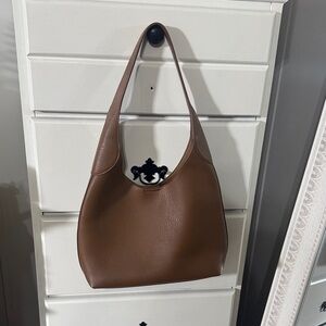 Elegant Brown Leather Shoulder Bag